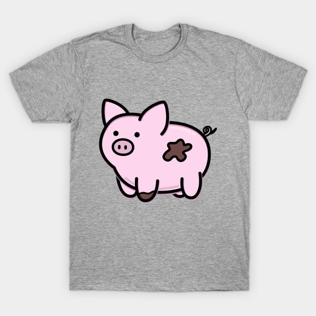 Cute Pig T-Shirt by happyfruitsart